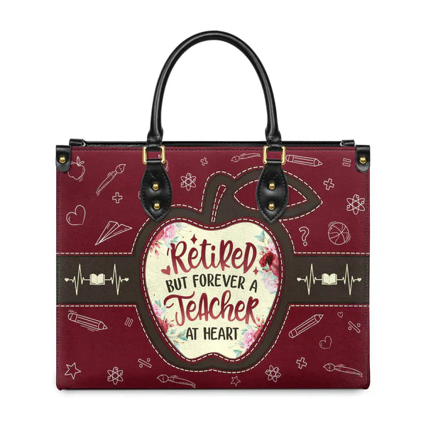 Christianartbag Teacher Bags Custom Leather Handbags for Teachers Gift For Teacher – Christian apparel for women – Leather Bi