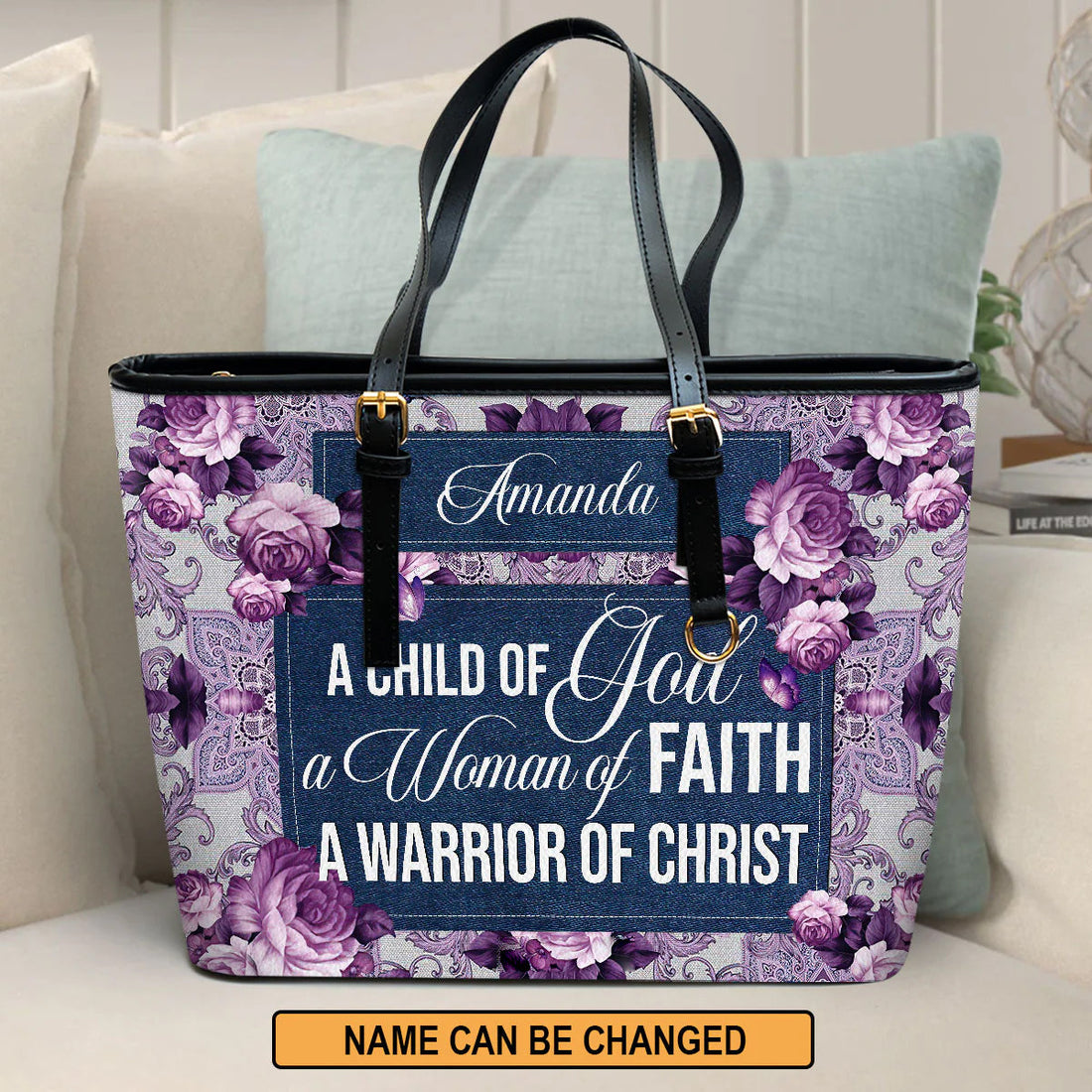 Christianart Designer Handbags, A Child Of God A Woman Of Faith, Personalized Gifts, Gifts for Women, Christmas Gift.