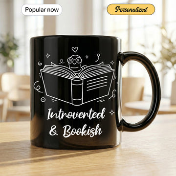 Funny Book Lover Mug – Introverted and Bookish Coffee Cup, Perfect Gift for Readers, Students & Book Nerds | Mug 9
