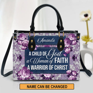 Christianart Designer Handbags, A Child Of God A Woman Of Faith, Personalized Gifts, Gifts for Women, Christmas Gift.