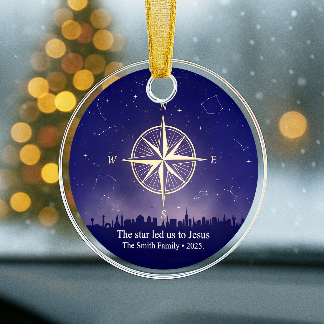 Christian Christmas Ornament Set 2025, The Star Led Us To Jesus & Wise Men Still Seek Him, Religious Acrylic Ornament Gift for Family|ONMCB18