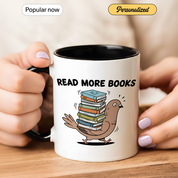 Read More Books Mug, Funny and Motivational Gift for Book Lovers, Students, and Bibliophiles, Perfect for Coffee or Tea | Mug 124