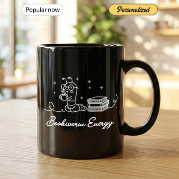 Bookworm’s Delight – Late Night Reader Mug | Ceramic Mug for Nighttime Reading | 11oz, 15oz| Mug 103