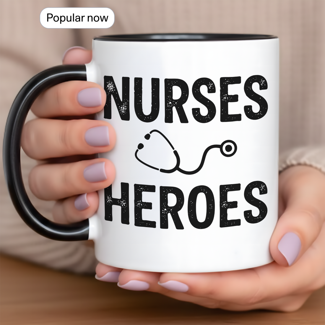 Personalized "Nurses Are Heroes" Coffee Mug – Custom Gift for Nurses, Healthcare Workers, and Medical Professionals | Mug 126