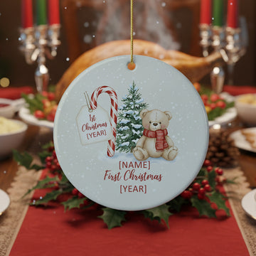 Personalized Christmas Ornament, Custom Name and Year for Your First Christmas|ONM70