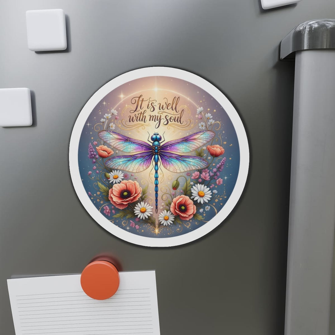 It Is Well With My Soul Sticker – Christian Dragonfly Vinyl Decal –  Waterproof Faith Sticker for Laptop, Water Bottle, Journal |STK20