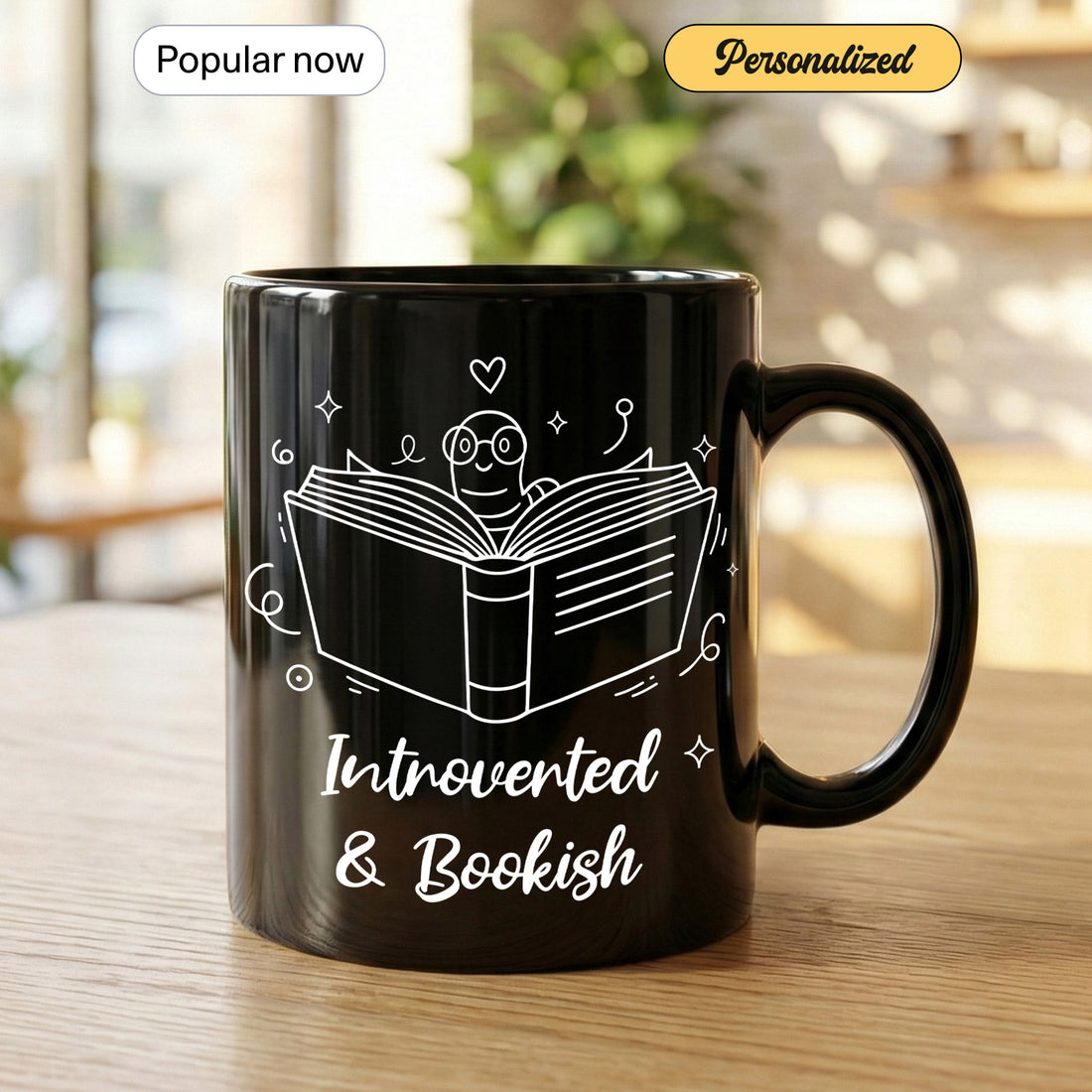 Funny Book Lover Mug – Introverted and Bookish Coffee Cup, Perfect Gift for Readers, Students & Book Nerds | Mug 9
