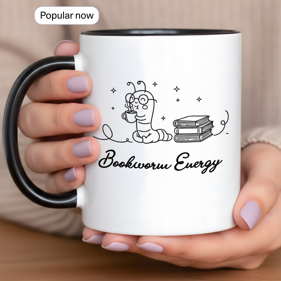 Personalized Bookworm Energy Mug – Perfect for Late Night Reading & Coffee Lovers | Mug 103