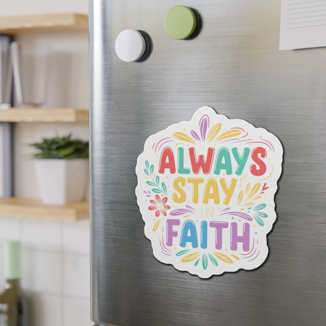 Always Stay in Faith Christian Sticker – Colorful Faith Vinyl Decal – Inspirational Waterproof Sticker for Laptop, Water Bottle, Journal| STK28