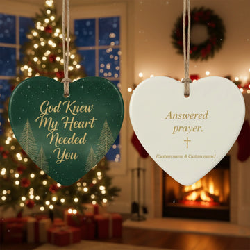 Personalized God Knew My Heart Needed You Ornament, Custom Name Year, Christian Faith Gift, Answered Prayer Ornament, Religious Keepsake | Ornament107