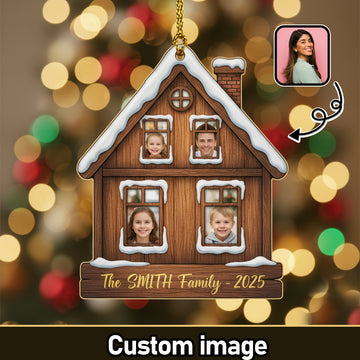 Custom Photo Christmas Ornament, First Christmas Together Ornament, Personalized Acrylic Picture Keepsake, Holiday Family Gift|ONM85