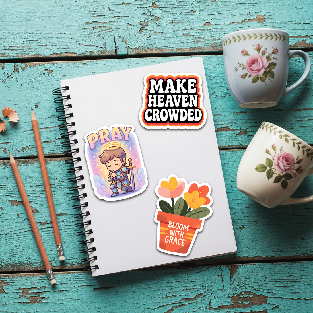10+ Christian Vinyl Sticker Pack | Bible Verse Stickers | Jesus Faith Quote Decals | Religious Inspirational Stickers for Laptop, Water Bottle, Journal|STK15