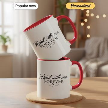 Read With Me Forever Mug – Romantic Book Lover Gift, Cozy Bookish Coffee Cup for Couples, Reading Mug for Readers| Mug 150