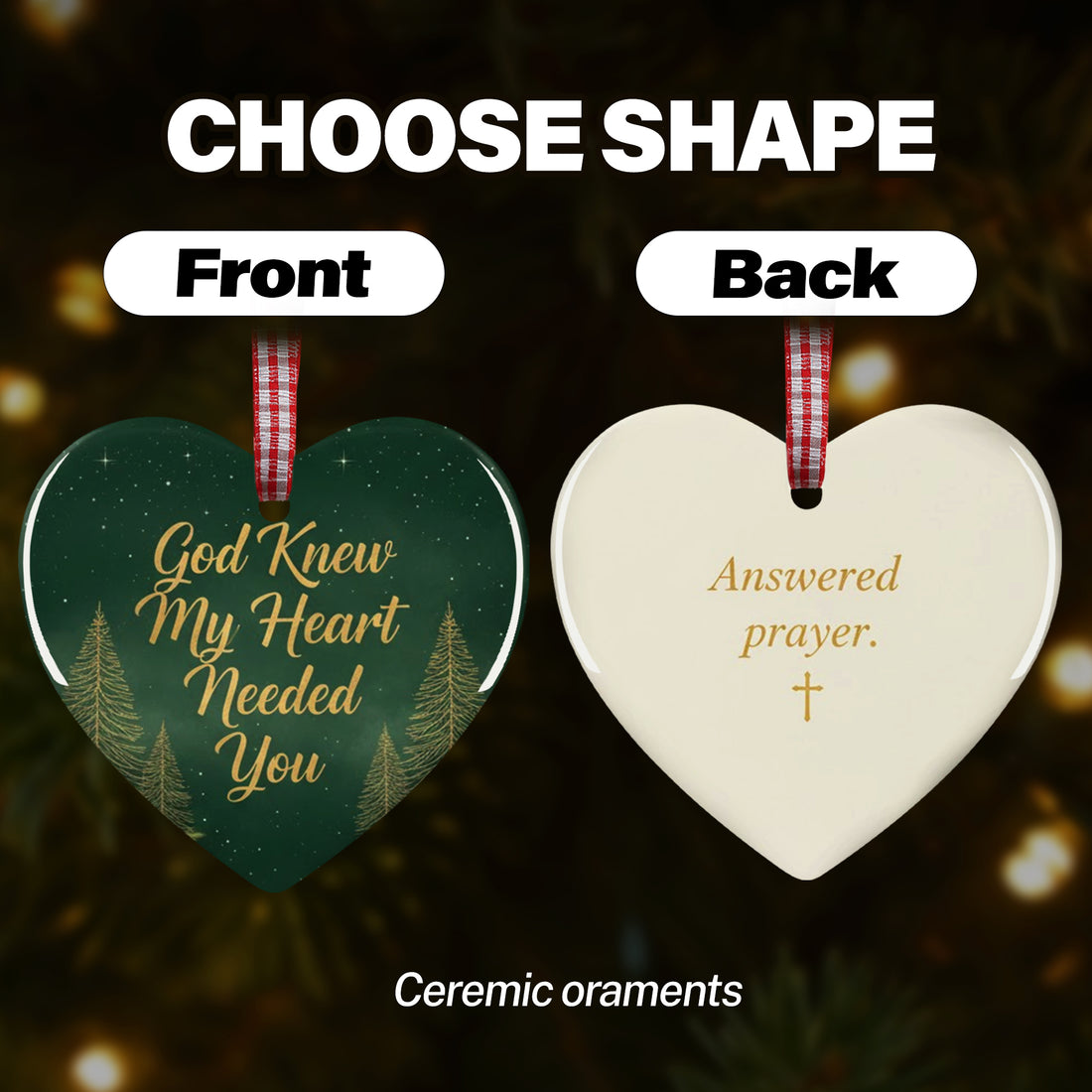 Personalized God Knew My Heart Needed You Ornament, Custom Name Year, Christian Faith Gift, Answered Prayer Ornament, Religious Keepsake | Ornament107