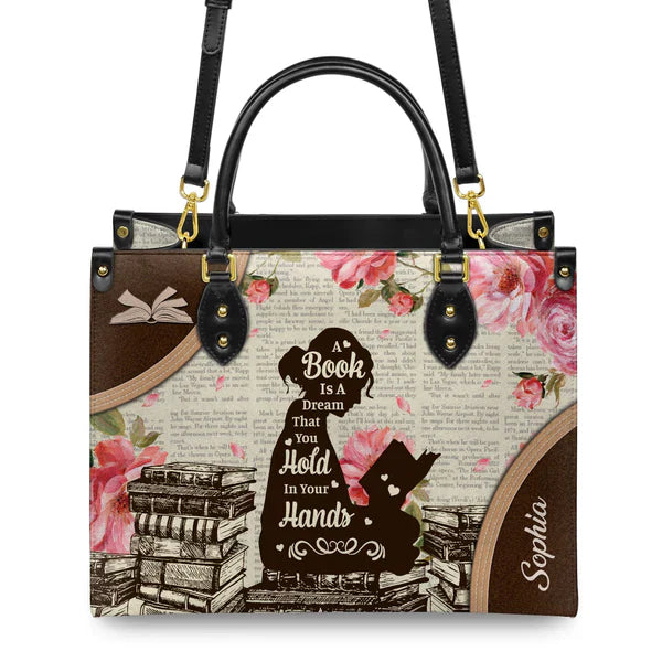 Christianartbag Handbags A Book Is A Dream That You Hold In Your Hands Handbag Design – Christian apparel for women – Canvas 