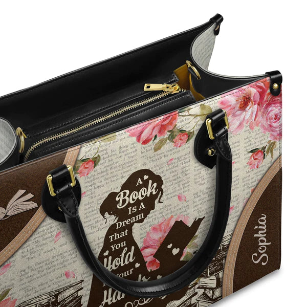 Christianartbag Handbags A Book Is A Dream That You Hold In Your Hands Handbag Design – Christian apparel for women – Leather