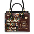 Christianartbag Handbags A House Is Not A Home Without Books And Cats Handbag Design – Christian apparel for women – Canvas T