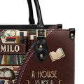 Christianartbag Handbags A House Is Not A Home Without Books And Cats Handbag Design – Christian apparel for women – Leather 