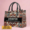 Personalized Mandala Leather Tote Bag - CHRISTIANARTBAG CABLTHB01170424. – Christian apparel for women – Leather Handbag L 13
