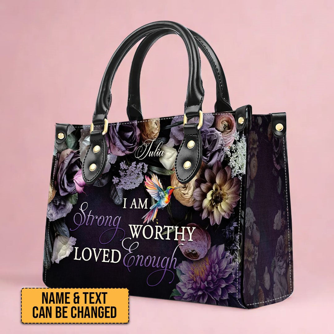 Personalized Christian Handbag - Customizable Leather Tote by CHRISTIANARTBAG