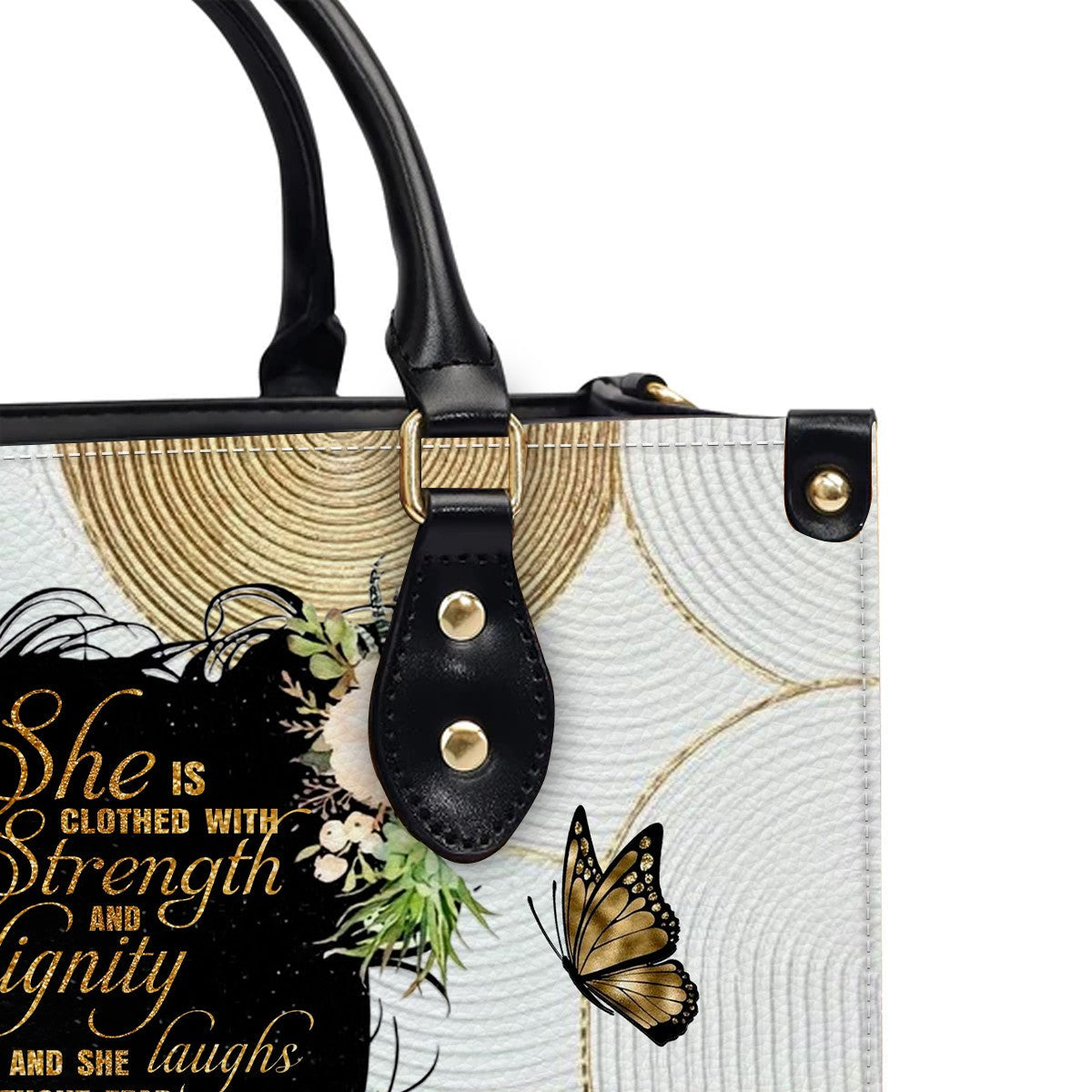 Personalized Christian Handbag – Proverbs 31:25 “Clothed in Strength and Dignity” – – Christian apparel for women – Leather T