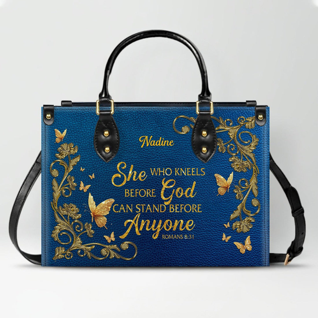 CHRISTIANARTBAG Handbags - I Can Do All Things Through Christ - Custom Bible Verses Name & Color - Personalized Leather Handbag - CAB02030626