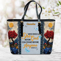 Christianartbag Handbags She Who Kneels Before God Romans 8 31 Embroidered Handbag – Christian apparel for women – Leather Bi