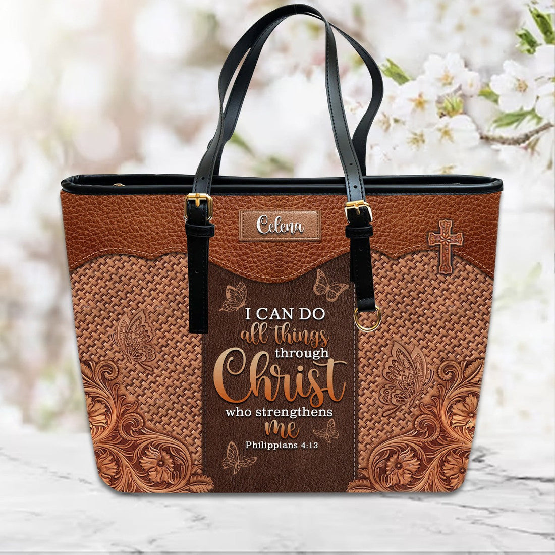Christianartbag Handbags, Personalized Leather Handbags – A Statement of Faith & Strength, Handbag Design, Monogram Leather Handbag, Gifts for Women, CABLTB012425