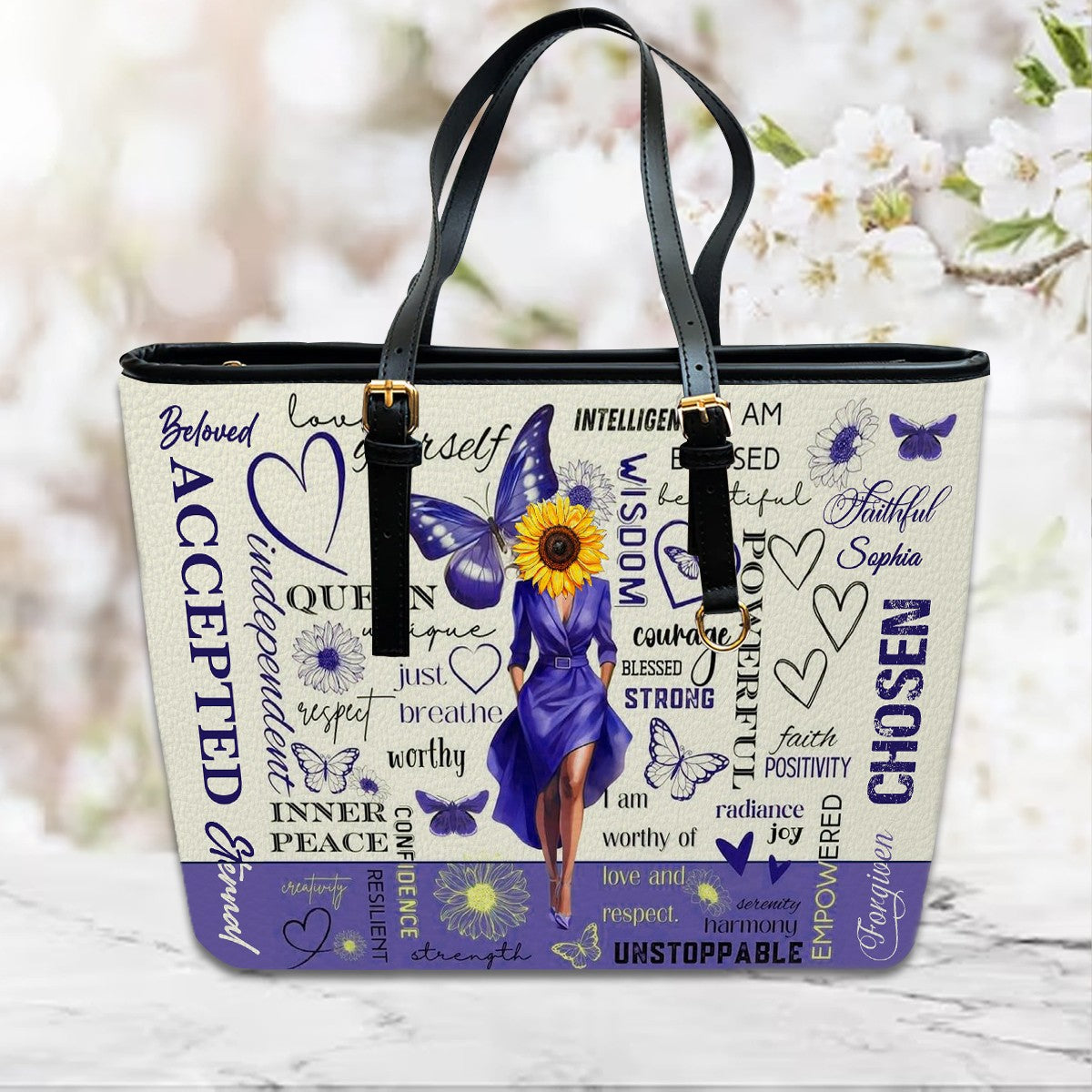 Christianartbag Handbags- GOD Says I Am - Daily Reminders - Personalized Leather – Christian apparel for women – Leather TOTE
