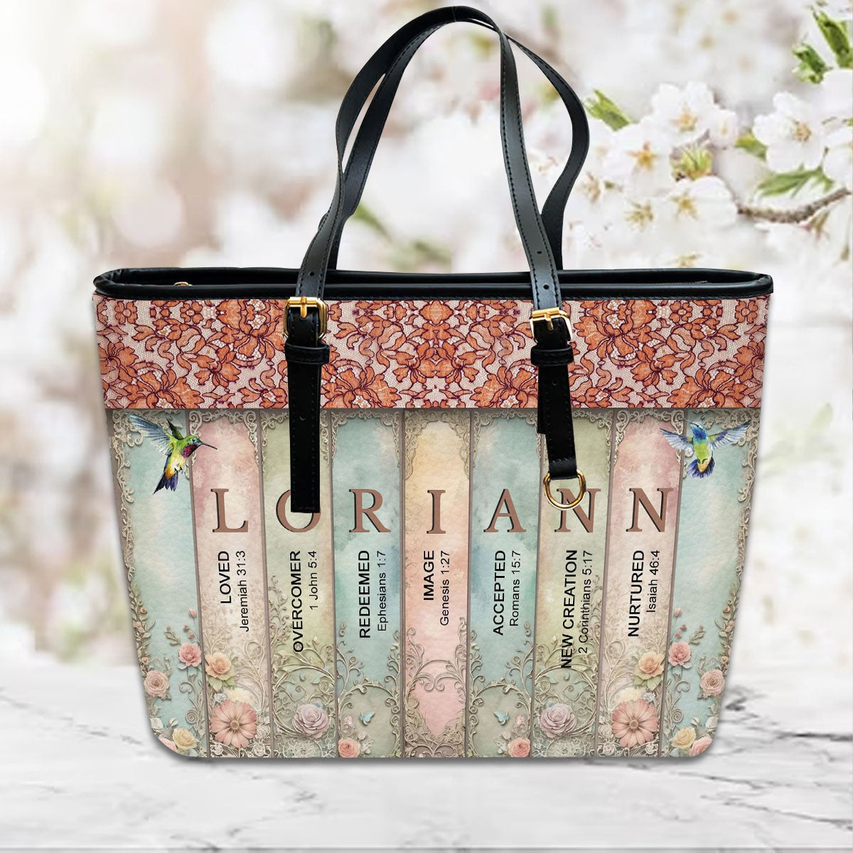 Christianartbag Handbags- Uncover the sacred meaning of your name - Bookmarks Leather – Christian apparel for women – Leather