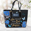 Christianartbag Handbags She Who Kneels Before God Romans 8 31 Handbag Design Monogram – Christian apparel for women – Leathe
