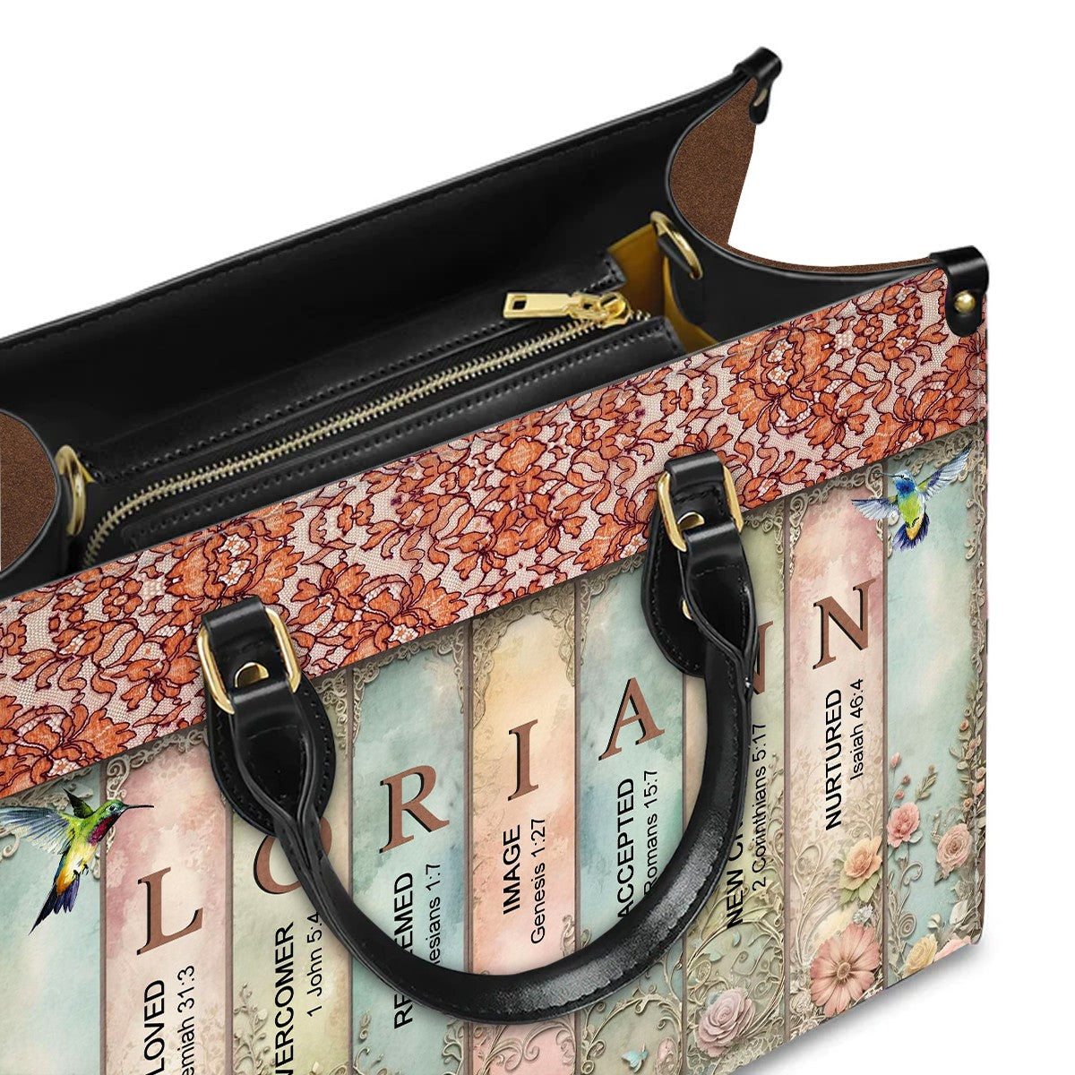 Christianartbag Handbags- Uncover the sacred meaning of your name - Bookmarks Leather – Christian apparel for women – Leather