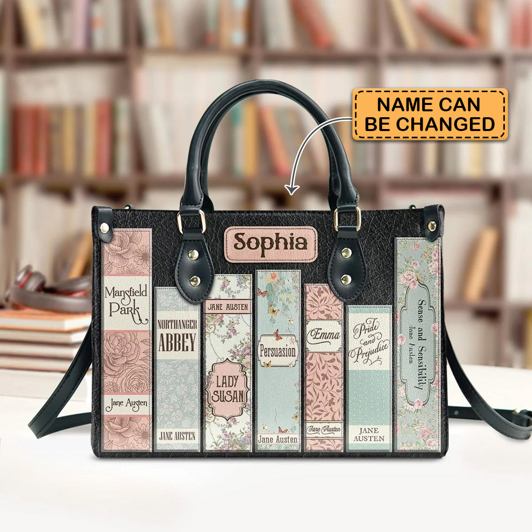 Christianartbag Novel Bags Personalized Leather Handbags for Literary Enthusiasts Jane – Christian apparel for women – Leathe