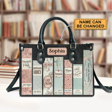 Christianartbag Novel Bags Personalized Leather Handbags for Literary Enthusiasts Jane – Christian apparel for women – Leathe