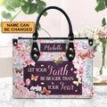 Christianartbag Handbags Let Your Faith Be Bigger Than Your Fear Handbag Design – Christian apparel for women – Leather Handb