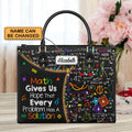 Christianartbag Teacher Bags Custom Leather Handbags for Teachers Gift For Teacher – Christian apparel for women – Leather Ha