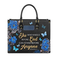 Christianartbag Handbags She Who Kneels Before God Romans 8 31 Handbag Design Monogram – Christian apparel for women