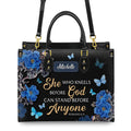 Christianartbag Handbags She Who Kneels Before God Romans 8 31 Handbag Design Monogram – Christian apparel for women – TOTE b