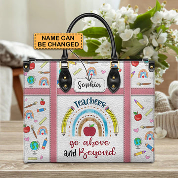 Christianartbag Teacher Bags Custom Leather Handbags for Teachers Gift For Teacher – Christian apparel for women – Leather Ha