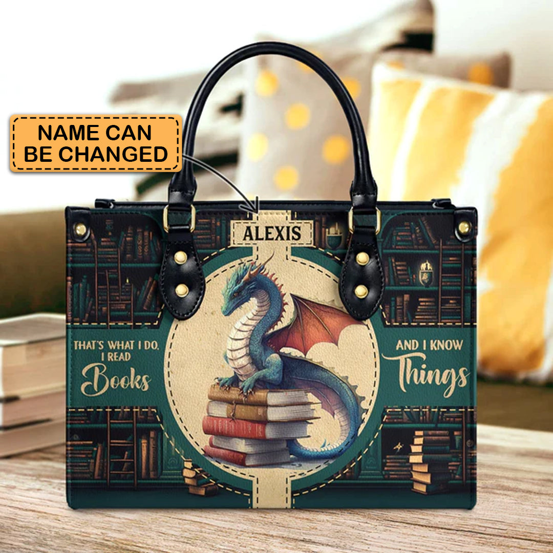 Christianartbag Handbags Thats What I Do I Read Books And I Know Things Handbag Design – Christian apparel for women – Leathe