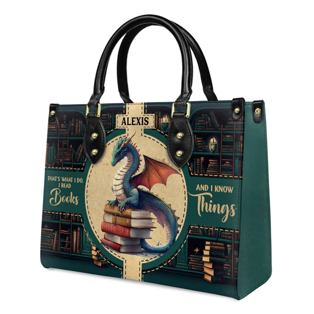 Christianartbag Handbags Thats What I Do I Read Books And I Know Things Handbag Design – Christian apparel for women – Leathe