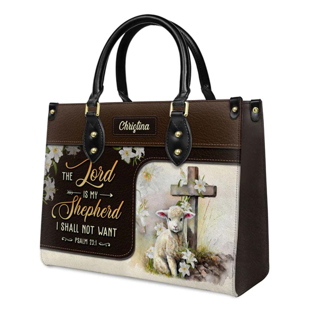 Christianartbag Handbags The Lord Is My Shepherd I Shall Not Want Psalm 23 1 Handbag – Christian apparel for women – Leather 