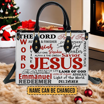 Christianartbag Handbags, Jesus The Lord King Of King Leather Handbag, Vintage hand-woven southwest lacing design Leather Handbag, Gifts for Women, CABLTB03131023.