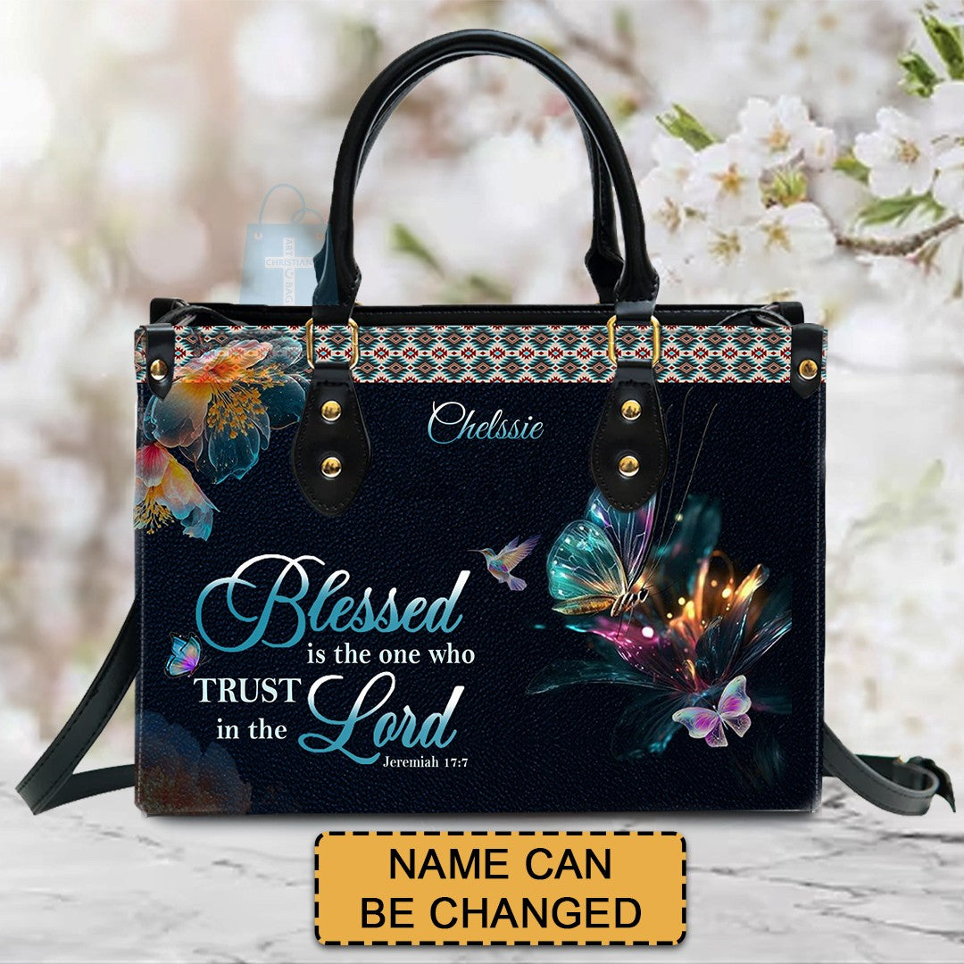 Christianartbag Handbags- Blessed Is The One Who Trusts In The Lord Jeremiah 17:7 - – Christian apparel for women – Leather H