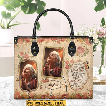 Christianartbag Handbags Way Maker Miracle Worker Promise Keeper Leather Handbag – Christian apparel for women – Leather Hand
