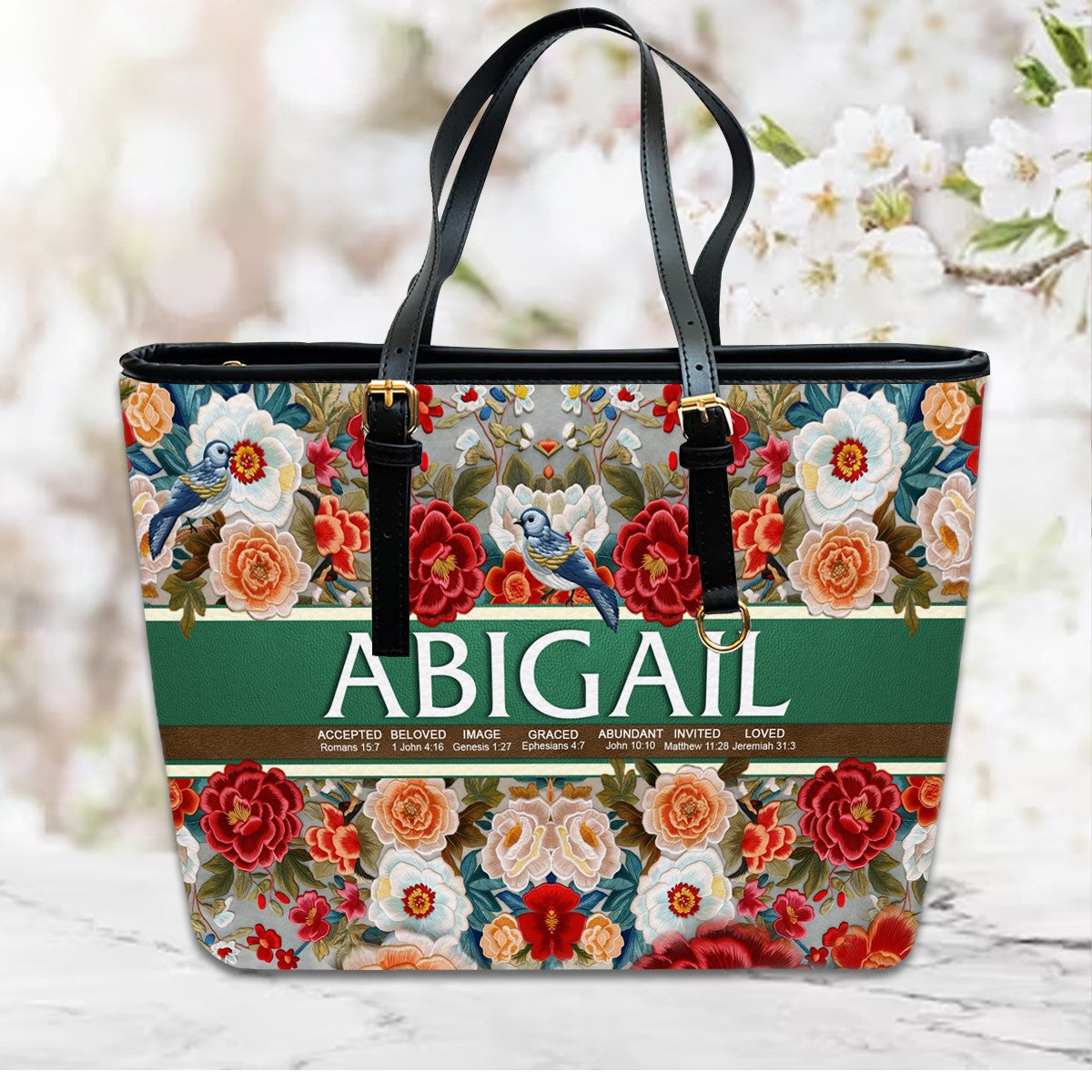 Christianartbag Handbags- Uncover the sacred meaning of your name - Leather Handbag – Christian apparel for women – Leather B