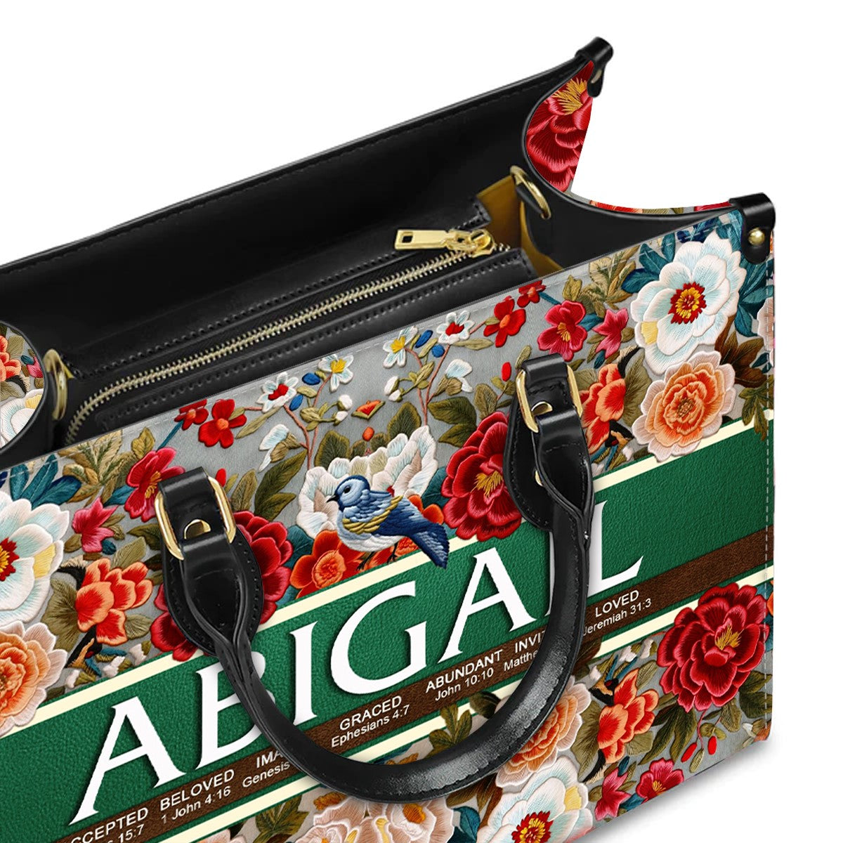 Christianartbag Handbags- Uncover the sacred meaning of your name - Leather Handbag – Christian apparel for women – Leather H