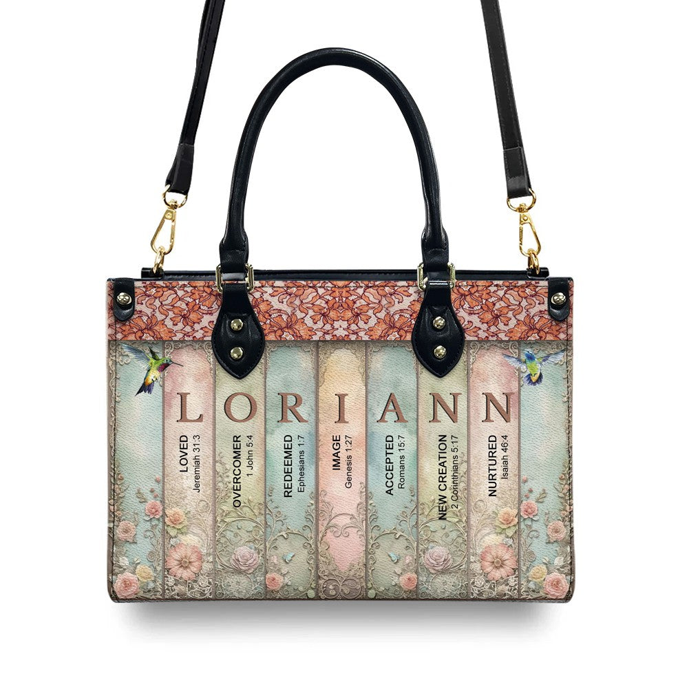 Christianartbag Handbags- Uncover the sacred meaning of your name - Bookmarks Leather – Christian apparel for women – Leather