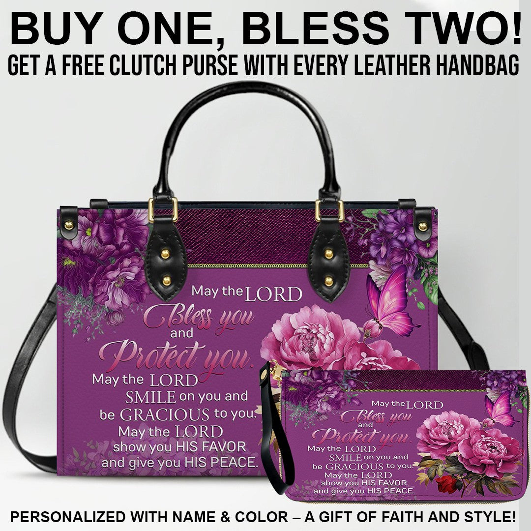 Personalized Christian Handbag – Custom Leather Tote with Free Clutch