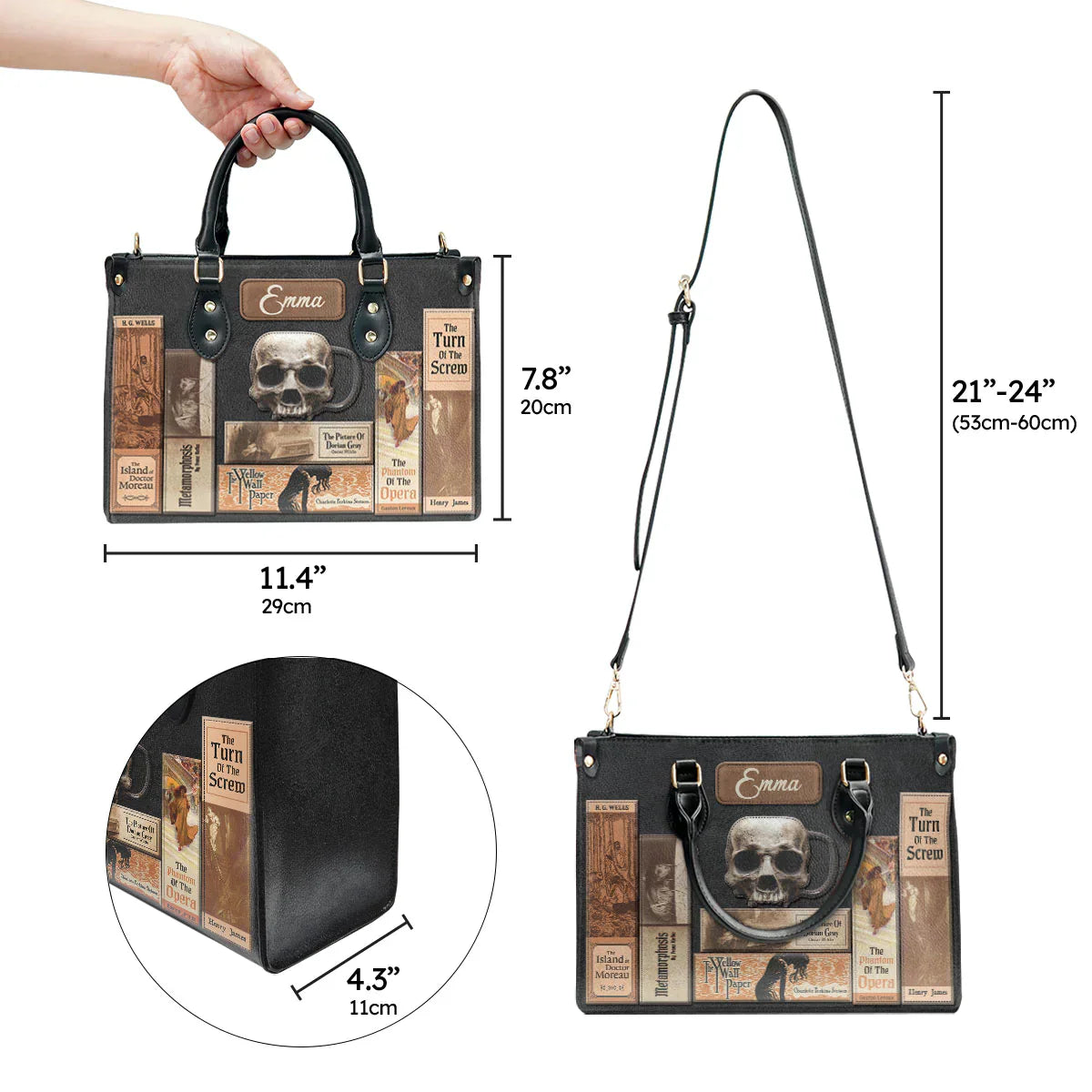 Christianartbag Novel Bags Personalized Leather Handbags for Literary Enthusiasts – Christian apparel for women – Leather Clu